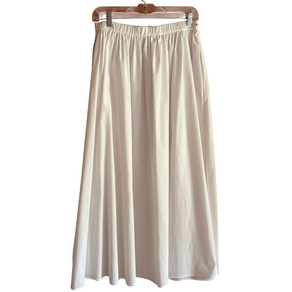 Philosophy Republic Clothing White Maxi Skirt, M, cotton, clean girl, classic